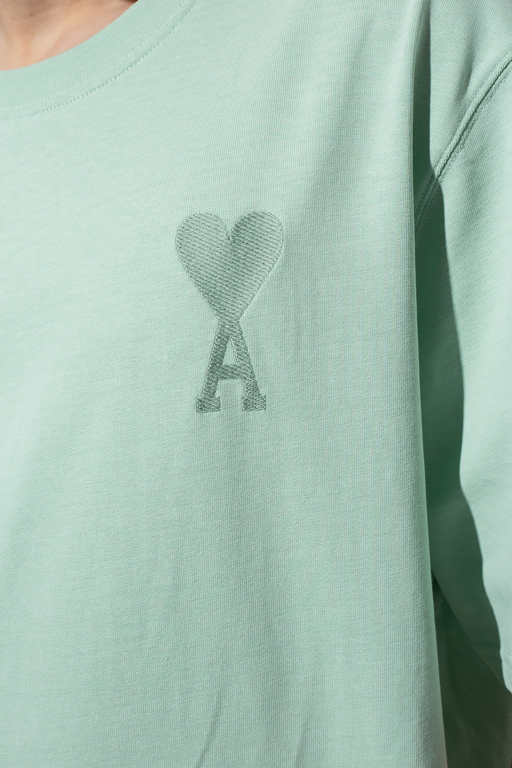 Green Logo T - Zip shirt Ami Alexandre Mattiussi